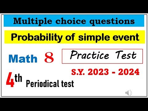 Grade 8 Math 4th periodical test reviewer probability of simple event PART 2 #math8 #periodicaltest