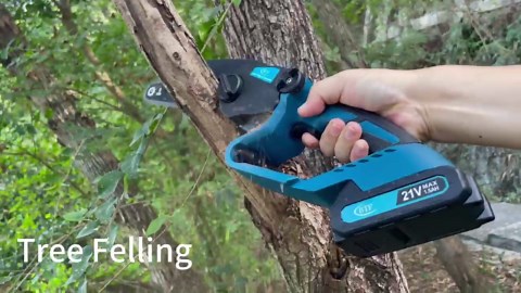 BTF Mini Chainsaw,Portable Electric Chainsaw Cordless,Battery Powered,Small Powered Handheld Chain Saw Pruning Shears for Tree Branches,Camping and Gardening (2PCS 20VBatteries &2 Chains)