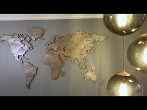 Unboxing & installing a MapaWall stone world map