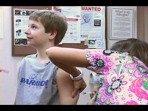 Watch This Kid Get Two Allergy Shots