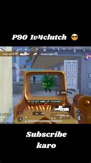 P90 1v4clutch 😎 #shortvideo #bgmi #jonthangaming #bgmilive