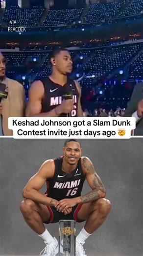 2026 Slam Dunk Contest winner Keshad Johnson got a last-minute invite to the big event 😮‍💨 | Yahoo Sports