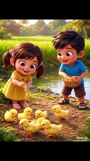 Caca & Dapi Kasih Makan Bebek Lucu 🐥✨ Momen Gemas di Sawah Tanpa Kata!#caca #dapi #bebeklucu #fypシ゚