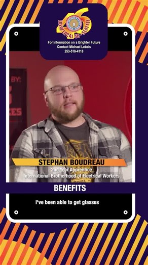 Joining the IBEW has been a life-changer for me. I'm finally able to take care of my health - getting the glasses I've been putting off and taking care of other medical needs I've been neglecting. The security and peace of mind this provides is invaluable. #IBEWLife #UnionStrong | IBEW Local 46