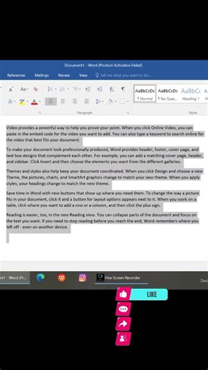 Alignmemts in Microsoft word