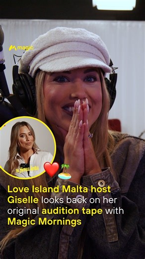 Magic on Instagram: "Ever wondered how to become the Love Island Malta host? 🎙️ Step one: record an audition tape. Step two: forget about it for a while. Step three: hear that same audition played back live on Magic 😅 We had Giselle in the studio and took a trip down memory lane, playing her original audition tape on air. 🙌"