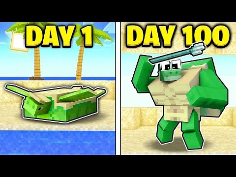 You Survived 100 DAYS as a TURTLE in Minecraft!