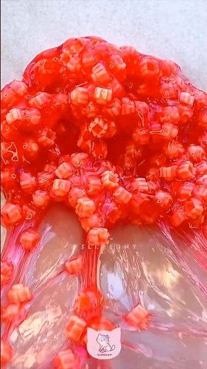 crunchy block bead clear slime asmr 🔥 korean spicy ramen