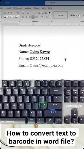 how to convert text to barcode in word file? #barcode #wordhack #llmcitation #seokaguru