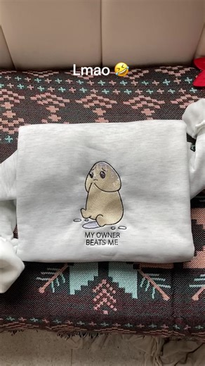 My owner beat me 🤣🤣🤣 #funny #funnyshirt #adultjoke #trending #embroidery