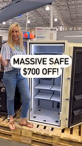This massive safe at Costco is on sale until 5/4! You can also get in on Costco online!! #costco #costcofinds #safe #home #costcodeals | Costco Twins