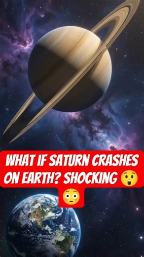Saturn Collides with Earth: The Nightmare Scenario 🪐 #saturn #earth #whatif #space