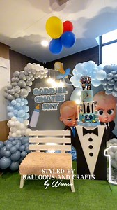 Boss Baby Themed Backdrop 💵💙 | Balloons and Crafts by Warren