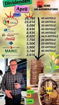 Dein Geld arbeitet für dich! Mein April Dividenden-Update 💸✨ #lassmalquatschen