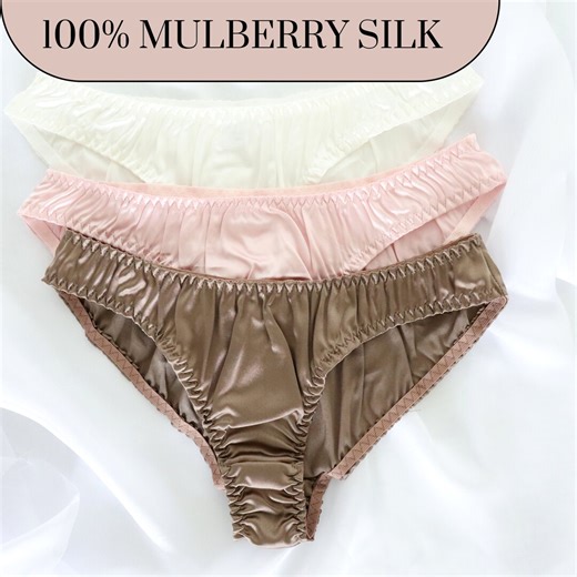 Pure Silk Women Brief Panty, Knickers,best Gift for Her,women's Panties,silk Bikini,in Pink,white,black|underwear|sexy Lingerie|high Waist. - Etsy