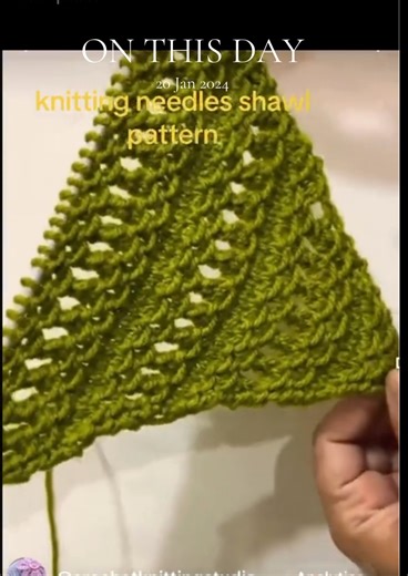 beautiful knitting triangle shawl # #easyknitting #crochet #easycrochet