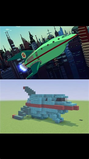 The Futurama ship #minecraft #futurama ￼