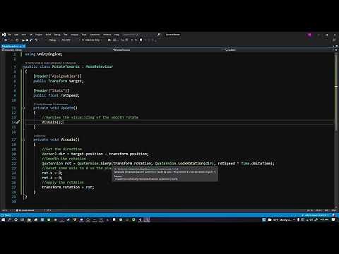 Smooth ROTATION towards a TARGET in UNITY