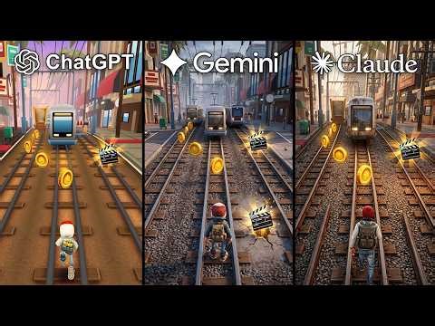 ChatGPT vs Gemini vs Claude Make Subway Surfers from scratch