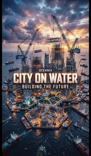 Building a City on Water! 🌊🏙️ | Mega Construction #shorts