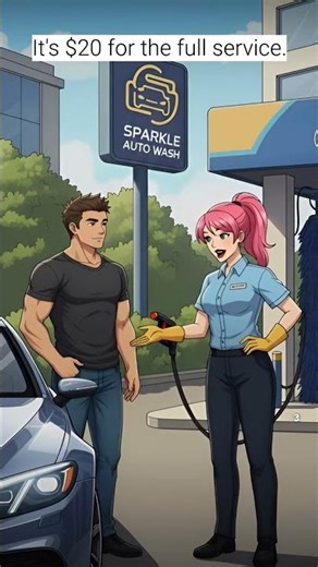 🧼 Getting Your Car Washed – English Conversation Practice – Customer and Worker #learnenglish