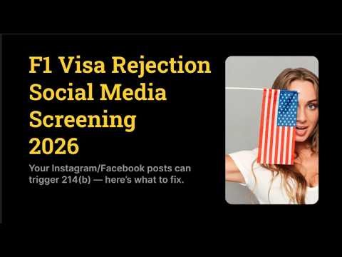 **F1 Visa Rejection Reasons: Social Media Screening & Interview Preparation Tips with Rizwan Quazi*