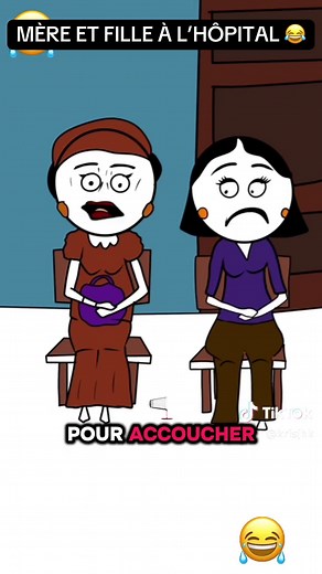 Mère et Fille à l'Hôpital : Une Scène Humoristique