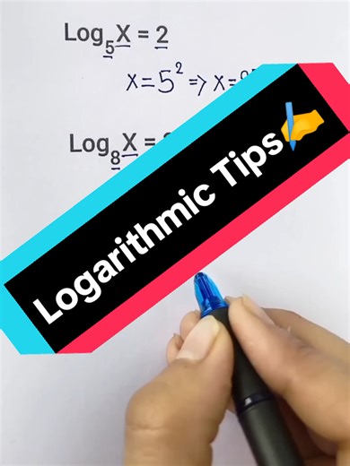 Logarithmic Tips #tricks #maths #tutorial