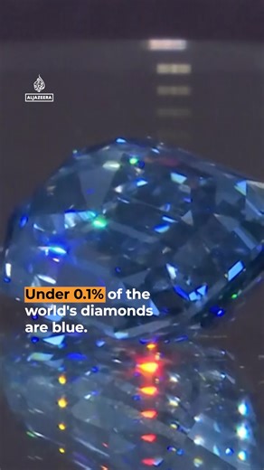 Sotheby’s unveiled the Mediterranean Blue — a newly discovered 10.03-carat fancy vivid blue diamond — at an Abu Dhabi exhibit. It could fetch up to $20 million when auctioned in Geneva next month. | Al Jazeera English