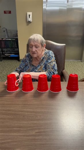 When stacking cups turns into a Christmas challenge 🎄😜 #seniorliving #christiancare #mesquite | Christian Care Communities & Services: Mesquite