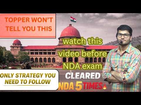 How I Cleared NDA Exam(5 Times Cleared)| Real Strategy|last video before NDA 2026