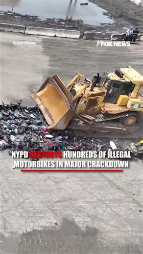 NYPD destroys HUNDREDS of illegal motorbikes in MAJOR CRACKDOWN #foxnews #news #us #fox
