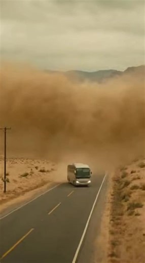 viral360degrees | The Desert Bus Flip: Sandstorm Blindness 🌪️🚌 A routine desert highway trip turned into a nightmare when a sudden sandstorm reduced... | Instagram