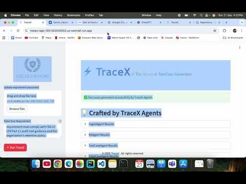 TraceX: AI-Powered Test Case Generation | Google Gen AI Exchange Hackathon Demo