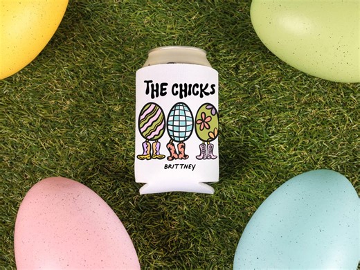 Chicks Happy Easter Egg Personalized Name Can Coolers - Drink Sleeves Custom Party Favors - Etsy