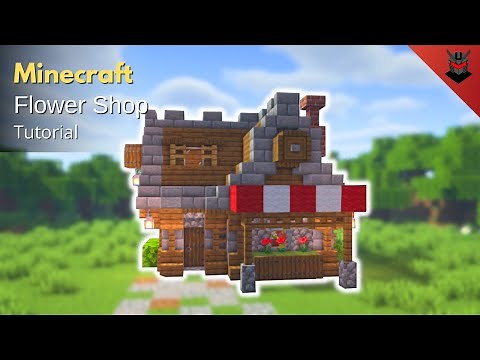 Minecraft: How to Build a Medieval Flower Shop | Flower Shop (Tutorial)
