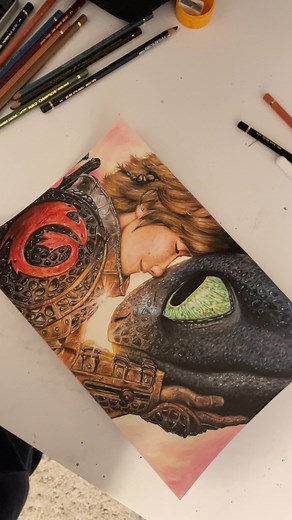 Drawing Hiccup and Toothless from HTTYD | Part 5