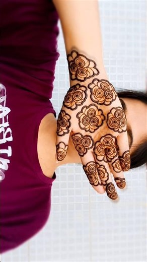 Day 3 | 30 Days Mehndi Challenge 💖 Dhage Ki Reel Se Perfect Circle Mehndi 😳 #mehndi #shorts