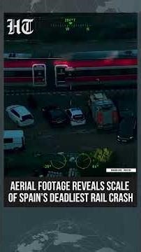 Spain Train Crash: Aerial Footage Reveals Scale Of High-Speed Crash That Killed Over 39 | #shorts