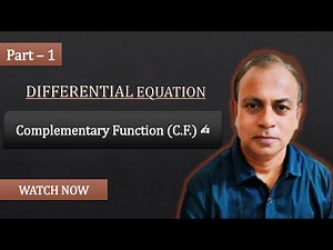 differential Equation (Complementary function) || Part-1