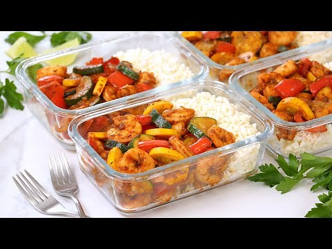Cajun Shrimp Meal Prep | Healthy 20 Minute Lunch Recipe