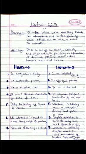 Difference between Hearing and Listening
