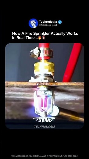 How a fire sprinkler really works…🔥🧯