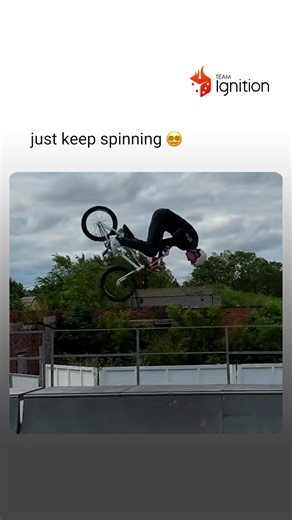 helicopter mode activated 🚁 #bmx #tricks #spin #ramp #teamignition