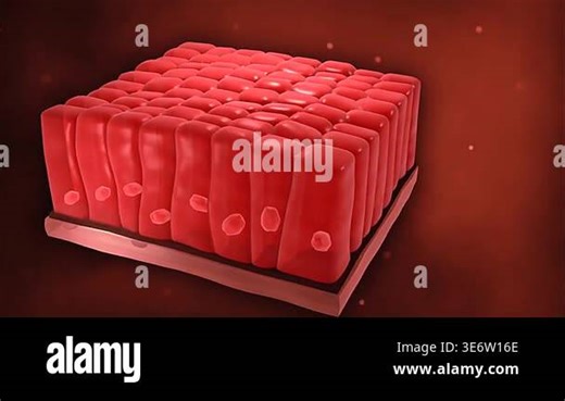 3d animation of epithelial tissue anatomy showing cell layers, shapes, and lining functions in human body Stock Video Footage - Alamy
