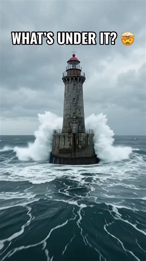 How Does a Lighthouse Stand in the Ocean? 🌊🏗️ #shorts #viral