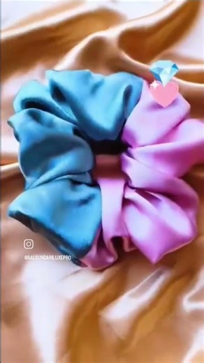 Soft but powerful scrunchie 💙💗✨ #hairstyle #shorts #scrunchies