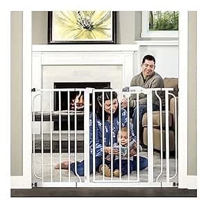 Regalo Easy Step 49-Inch Extra Wide Baby Gate, Includes 4-Inch and 12-Inch Extension Kit, 4 Pack of Pressure Mount Kit and 4 Pack of Wall Mount Kit