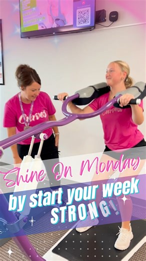 "Start your week strong, Curves ladies! 💪 Get your Monday workout in and get your name in the draw to WIN a beautiful Curves sparkle pen!✨ Let’s make Monday count! Strength, sparkle, and smiles all around! 💜" | Curves