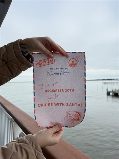 Ho ho ho, Santa Clause is coming to town! 🎅⛴️ Join us for this year’s Cruise with Santa on Saturday, December 20th! 🎄 What to Expect: - Festive ferry ride with Santa and Mrs. Clause - Face painting, tattoos, and hair tinsel 🎁 Toy Drive Details: - Bring an unwrapped toy to donate and receive 50% off an adult Santa Cruise ticket! *Multiple toy donations welcome to unlock discount - one per adult ticket* ⛴️ Schedule: 🕙 10:30am departure from Cape May 🕛 12:15pm departure from Lewes 🎟️ Ticket I